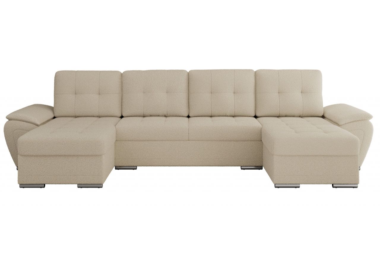 Narożnik UMBRIA U - uniwersalny - kremowy, boucle