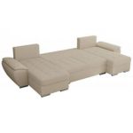 Narożnik UMBRIA U - uniwersalny - kremowy, boucle