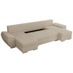 Narożnik UMBRIA U - uniwersalny - kremowy, boucle