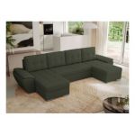 Narożnik UMBRIA U - uniwersalny - zielony, boucle