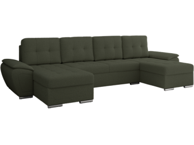 Narożnik UMBRIA U - uniwersalny - zielony, boucle