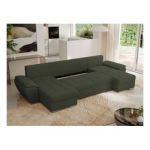 Narożnik UMBRIA U - uniwersalny - zielony, boucle