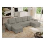 Narożnik UMBRIA U - uniwersalny - jasnoszary, boucle