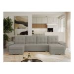 Narożnik UMBRIA U - uniwersalny - jasnoszary, boucle