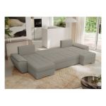 Narożnik UMBRIA U - uniwersalny - jasnoszary, boucle