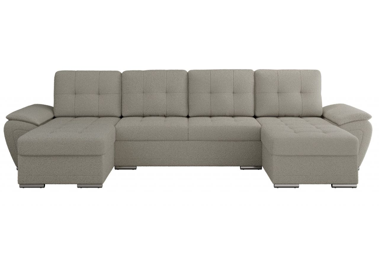 Narożnik UMBRIA U - uniwersalny - jasnoszary, boucle