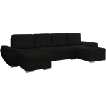 Narożnik UMBRIA U - uniwersalny - czarny, boucle