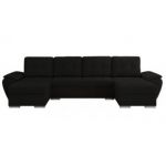 Narożnik UMBRIA U - uniwersalny - czarny, boucle