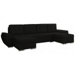 Narożnik UMBRIA U - uniwersalny - czarny, boucle