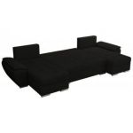Narożnik UMBRIA U - uniwersalny - czarny, boucle