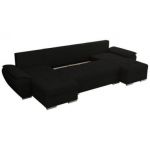 Narożnik UMBRIA U - uniwersalny - czarny, boucle