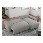 Narożnik ARGOS L - uniwersalny - jasnoszary, struktura