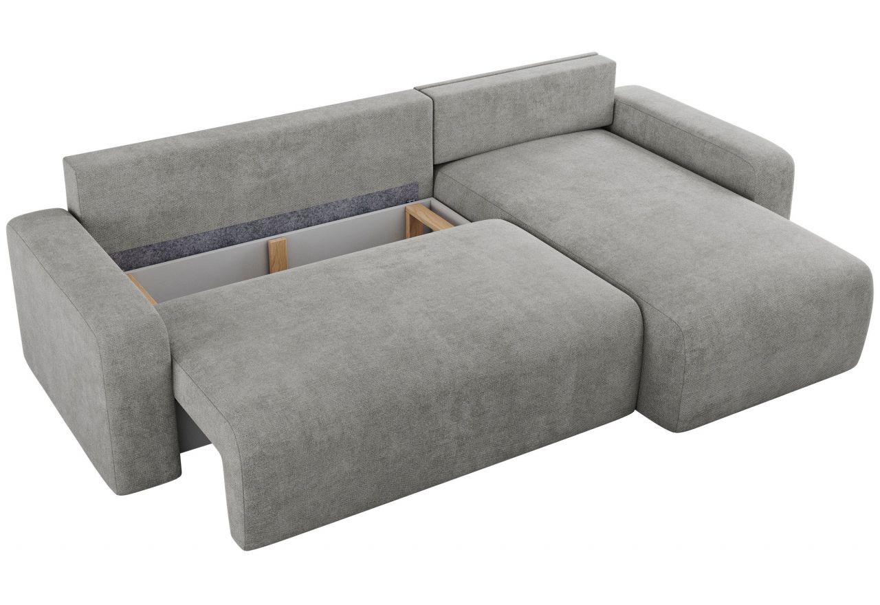 Narożnik ARGOS L - uniwersalny - jasnoszary, struktura