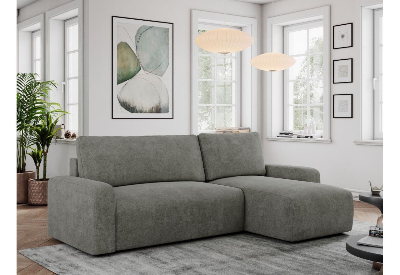 Narożnik ARGOS L - uniwersalny - szary, struktura