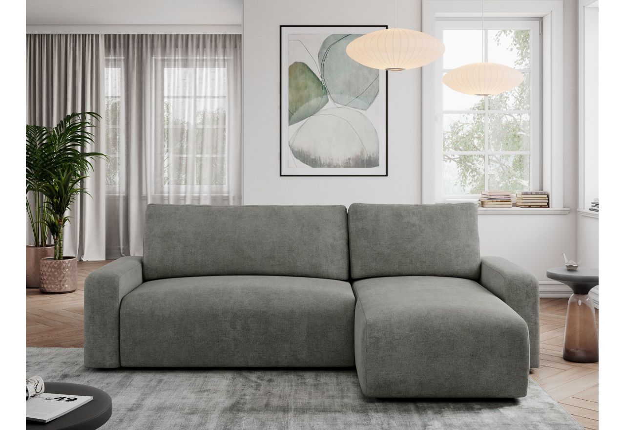 Narożnik ARGOS L - uniwersalny - szary, struktura