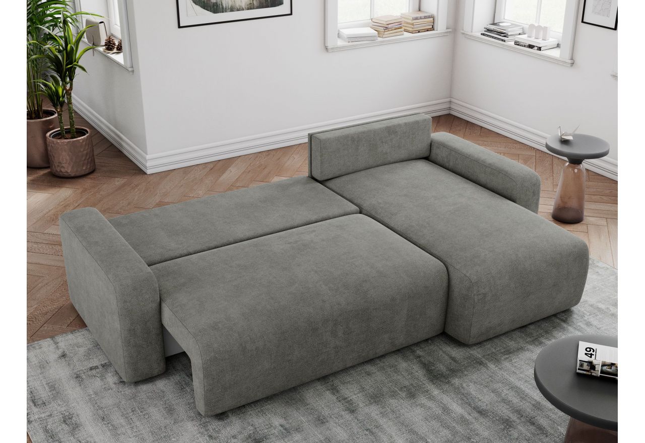 Narożnik ARGOS L - uniwersalny - szary, struktura