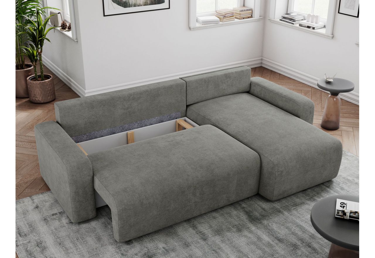 Narożnik ARGOS L - uniwersalny - szary, struktura