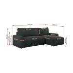 Narożnik ARGOS L - uniwersalny - ciemnoszary, struktura