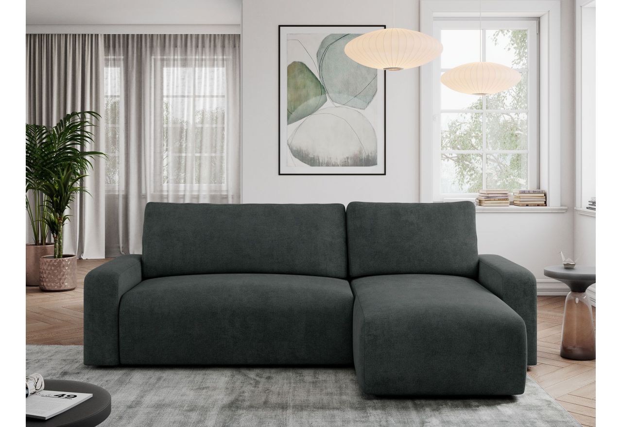 Narożnik ARGOS L - uniwersalny - ciemnoszary, struktura