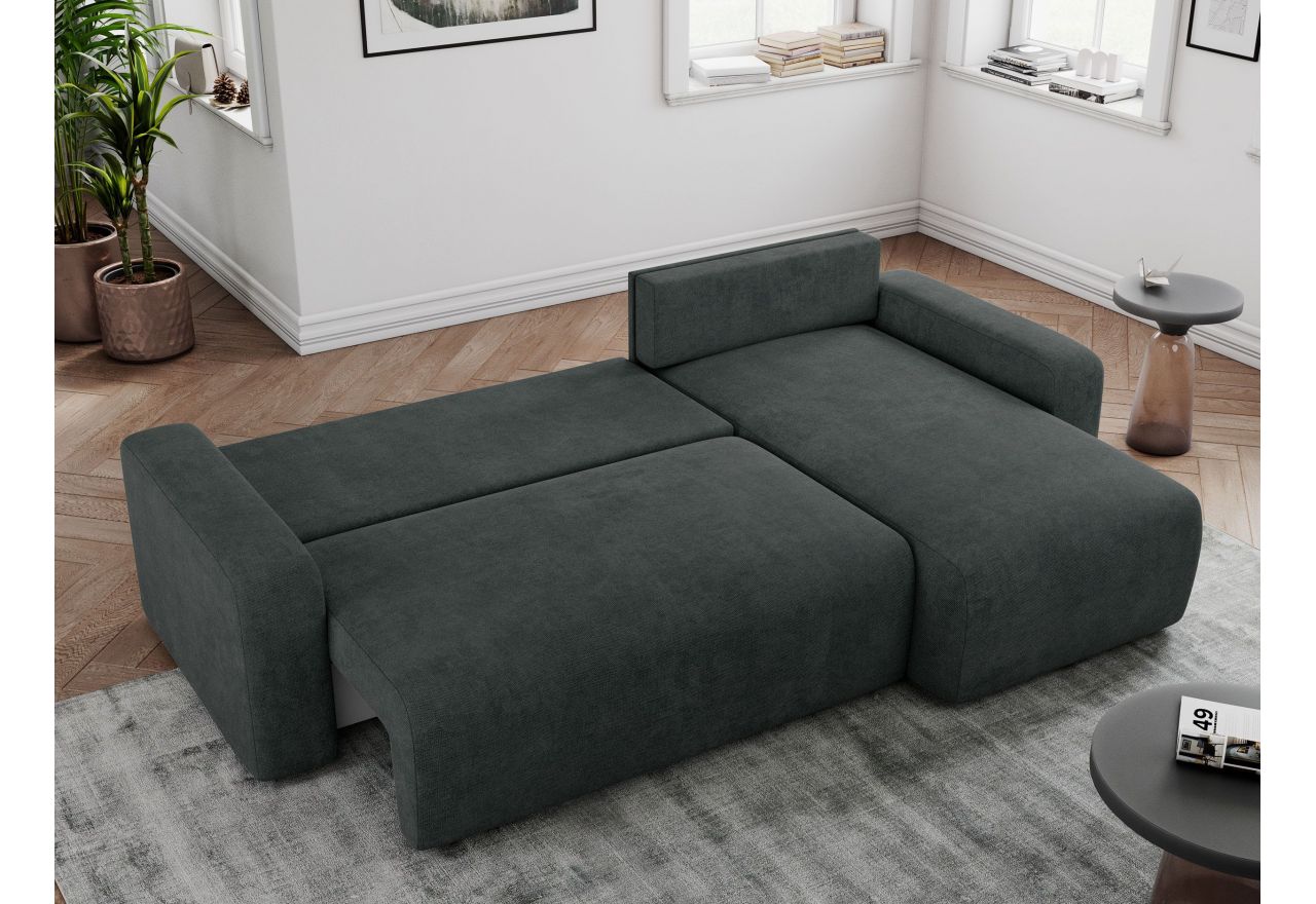 Narożnik ARGOS L - uniwersalny - ciemnoszary, struktura