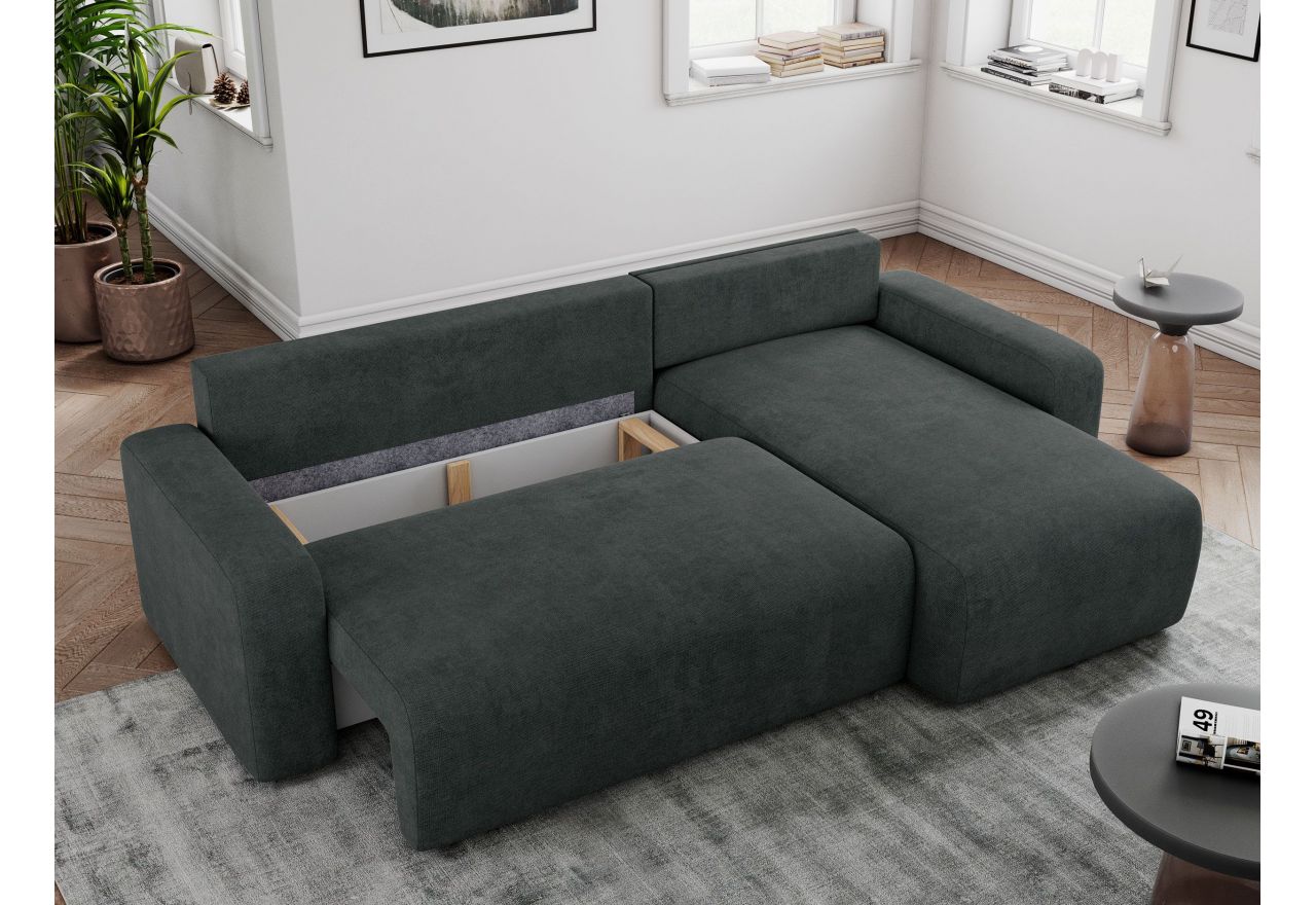 Narożnik ARGOS L - uniwersalny - ciemnoszary, struktura