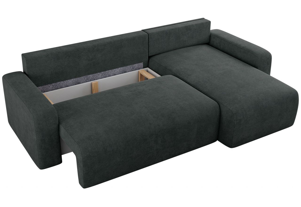 Narożnik ARGOS L - uniwersalny - ciemnoszary, struktura