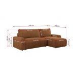 Narożnik ARGOS L - uniwersalny - pomarańczowy, struktura