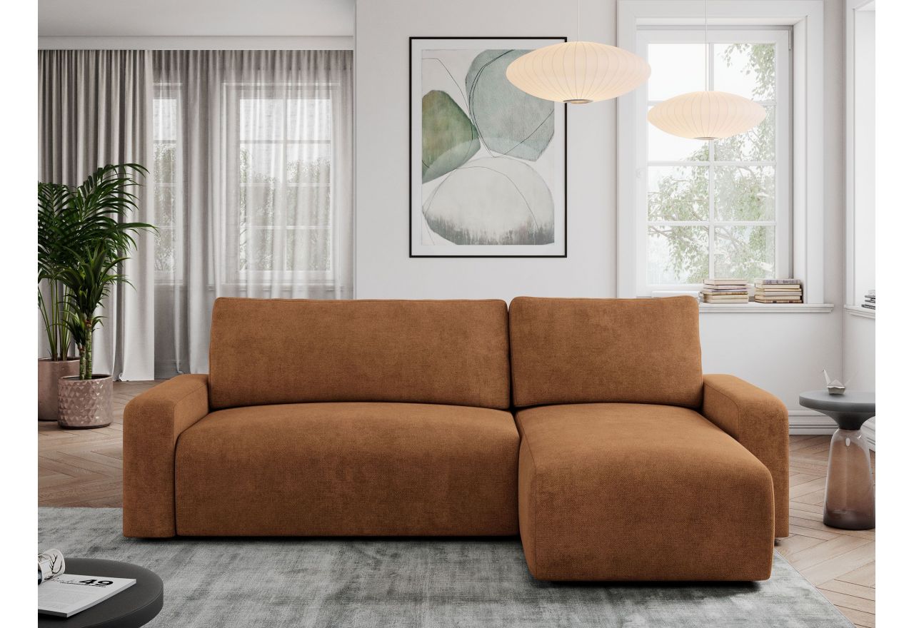 Narożnik ARGOS L - uniwersalny - pomarańczowy, struktura