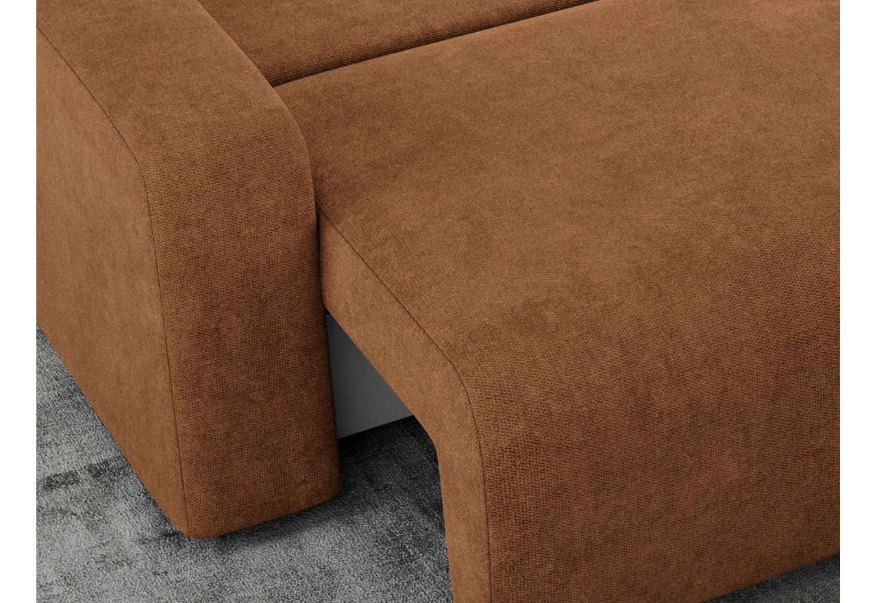 Narożnik ARGOS L - uniwersalny - pomarańczowy, struktura