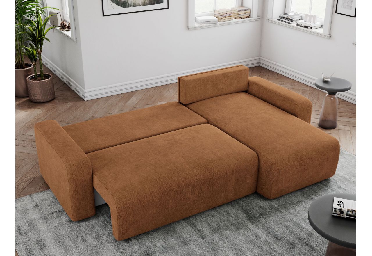 Narożnik ARGOS L - uniwersalny - pomarańczowy, struktura