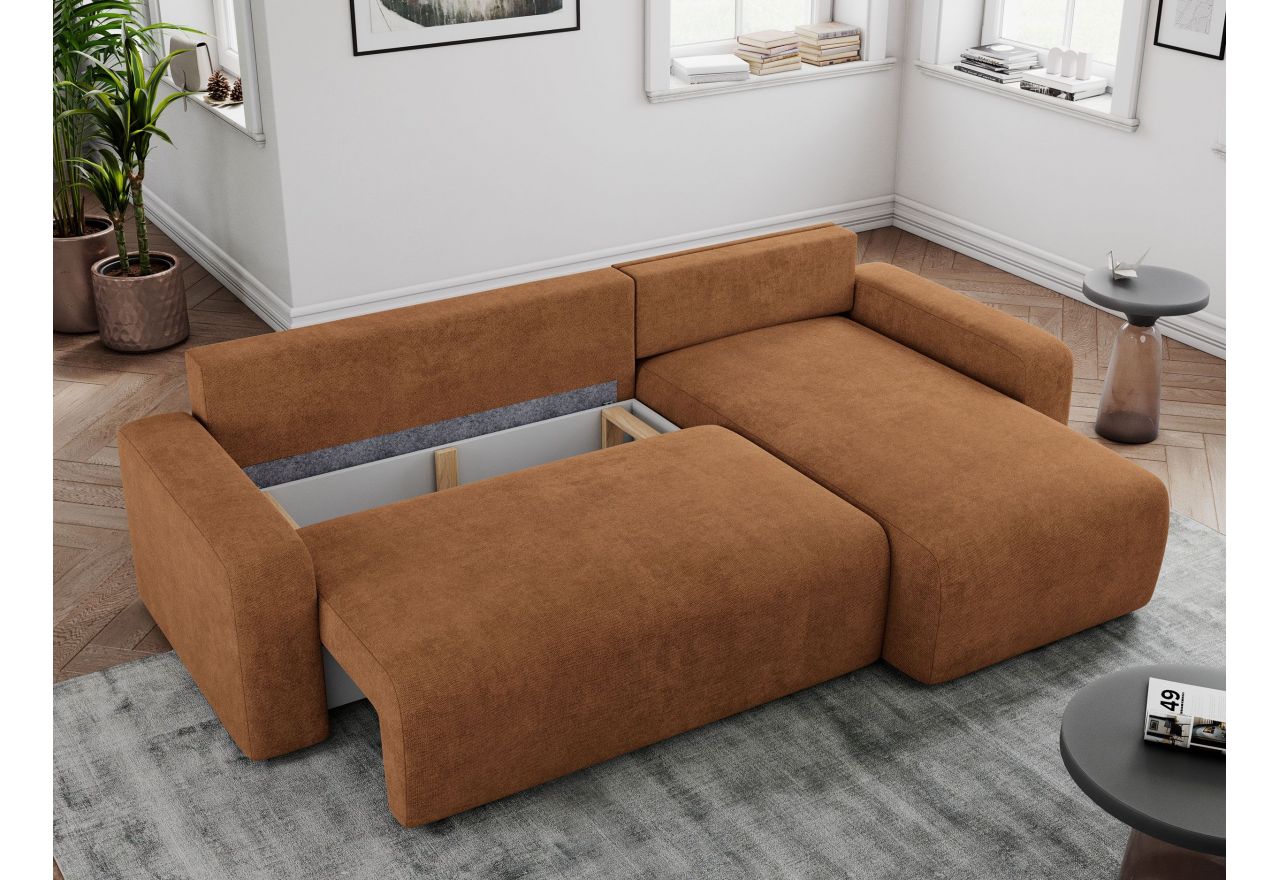 Narożnik ARGOS L - uniwersalny - pomarańczowy, struktura