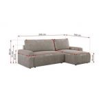 Narożnik ARGOS L - uniwersalny - beżowy, struktura