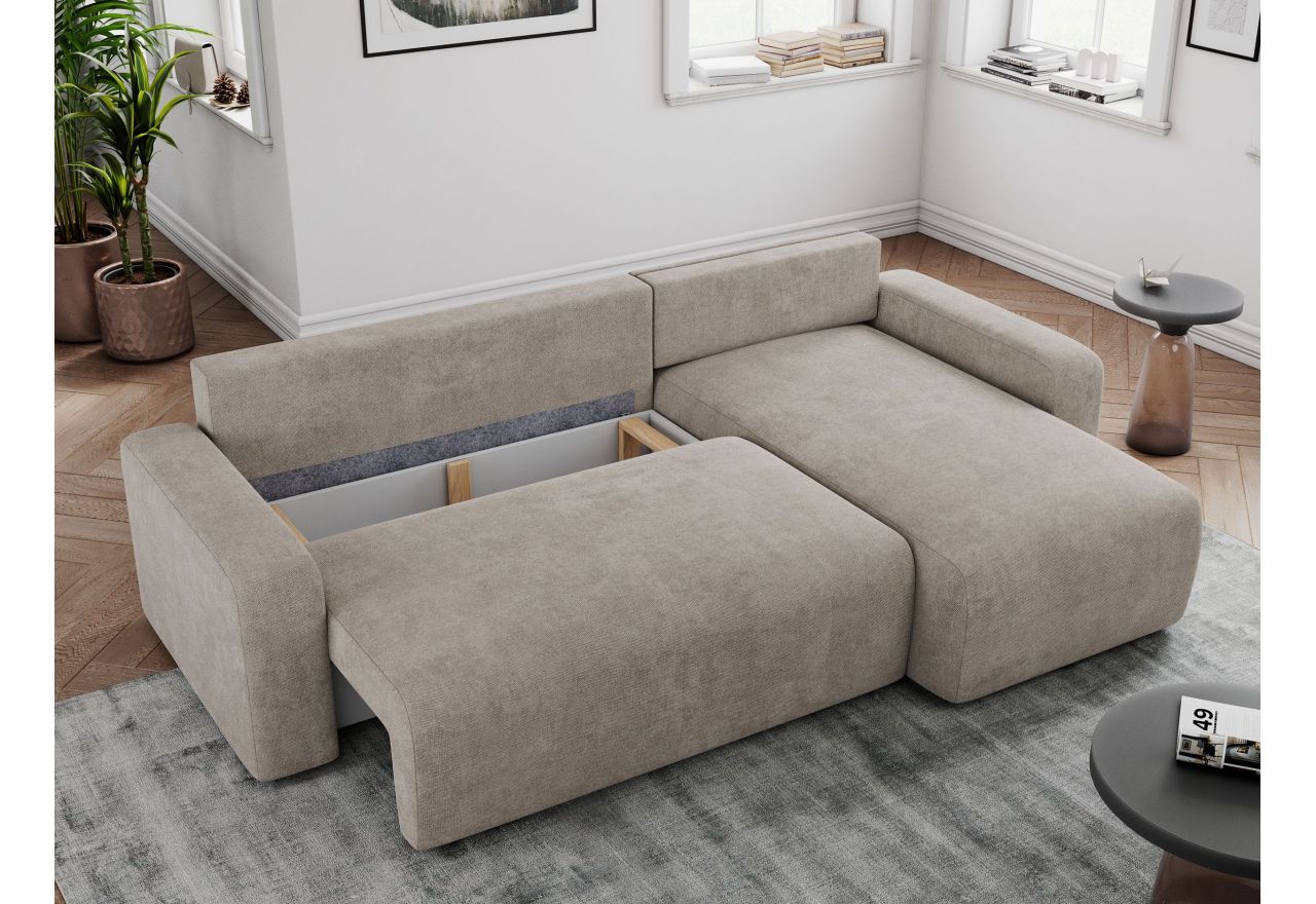 Narożnik ARGOS L - uniwersalny - beżowy, struktura