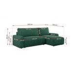 Narożnik ARGOS L - uniwersalny - zielony, struktura