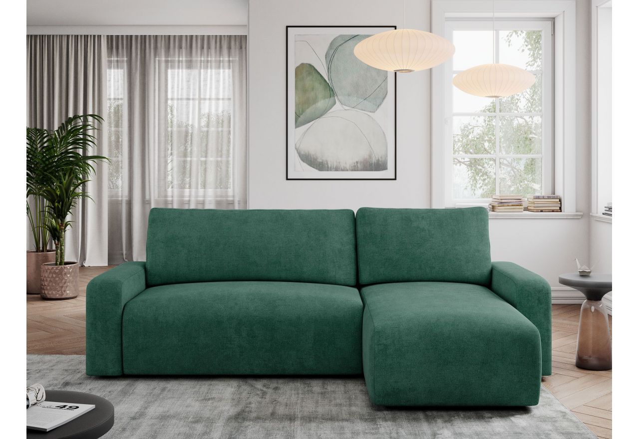 Narożnik ARGOS L - uniwersalny - zielony, struktura