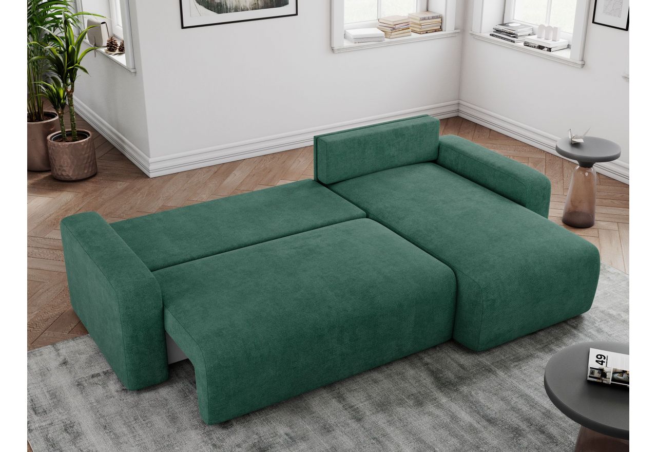 Narożnik ARGOS L - uniwersalny - zielony, struktura