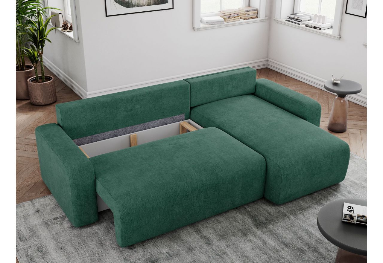 Narożnik ARGOS L - uniwersalny - zielony, struktura