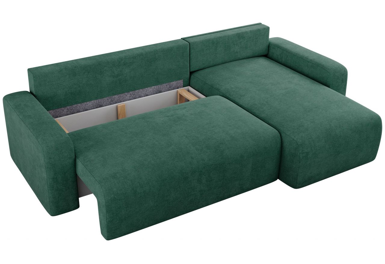 Narożnik ARGOS L - uniwersalny - zielony, struktura