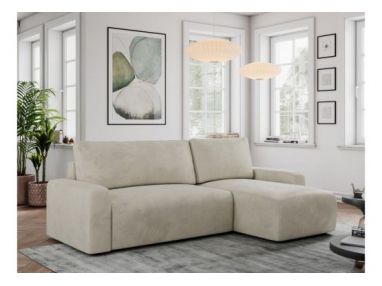 Narożnik ARGOS L - uniwersalny - beżowy, welwet