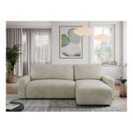 Narożnik ARGOS L - uniwersalny - beżowy, welwet