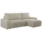 Narożnik ARGOS L - uniwersalny - beżowy, welwet