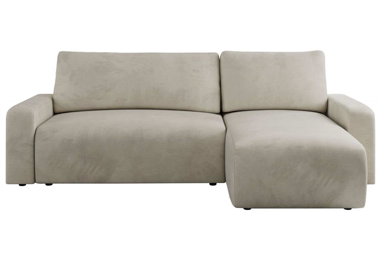 Narożnik ARGOS L - uniwersalny - beżowy, welwet