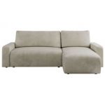 Narożnik ARGOS L - uniwersalny - beżowy, welwet