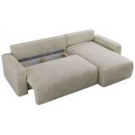 Narożnik ARGOS L - uniwersalny - beżowy, welwet