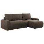 Narożnik ARGOS L - uniwersalny - brązowy, welwet