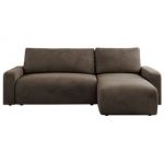 Narożnik ARGOS L - uniwersalny - brązowy, welwet