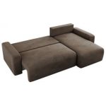 Narożnik ARGOS L - uniwersalny - brązowy, welwet