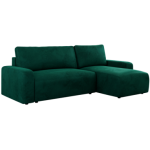 Narożnik ARGOS L - uniwersalny - ciemnozielony, welwet