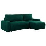 Narożnik ARGOS L - uniwersalny - ciemnozielony, welwet