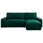 Narożnik ARGOS L - uniwersalny - ciemnozielony, welwet